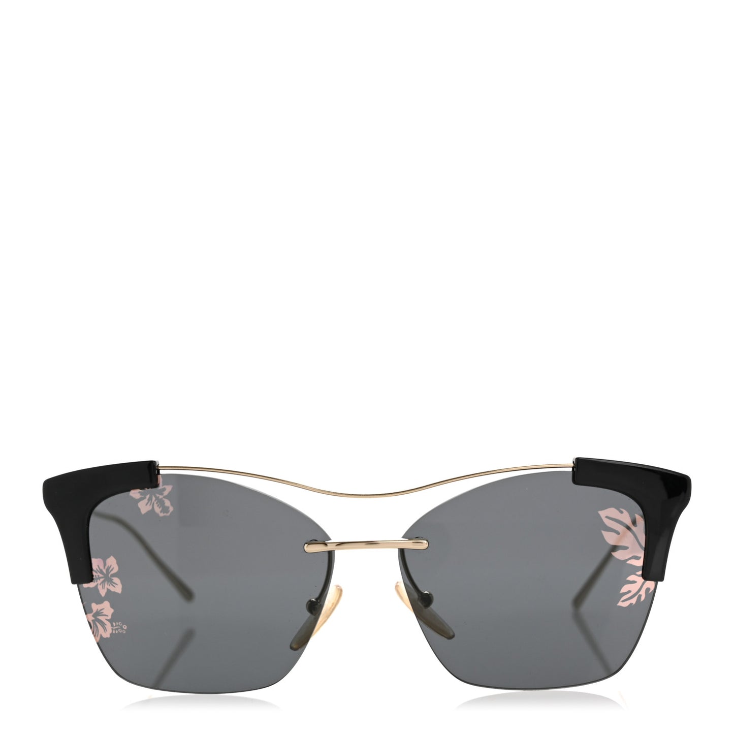 Cat Eye Floral Sunglasses SPR 21U Black