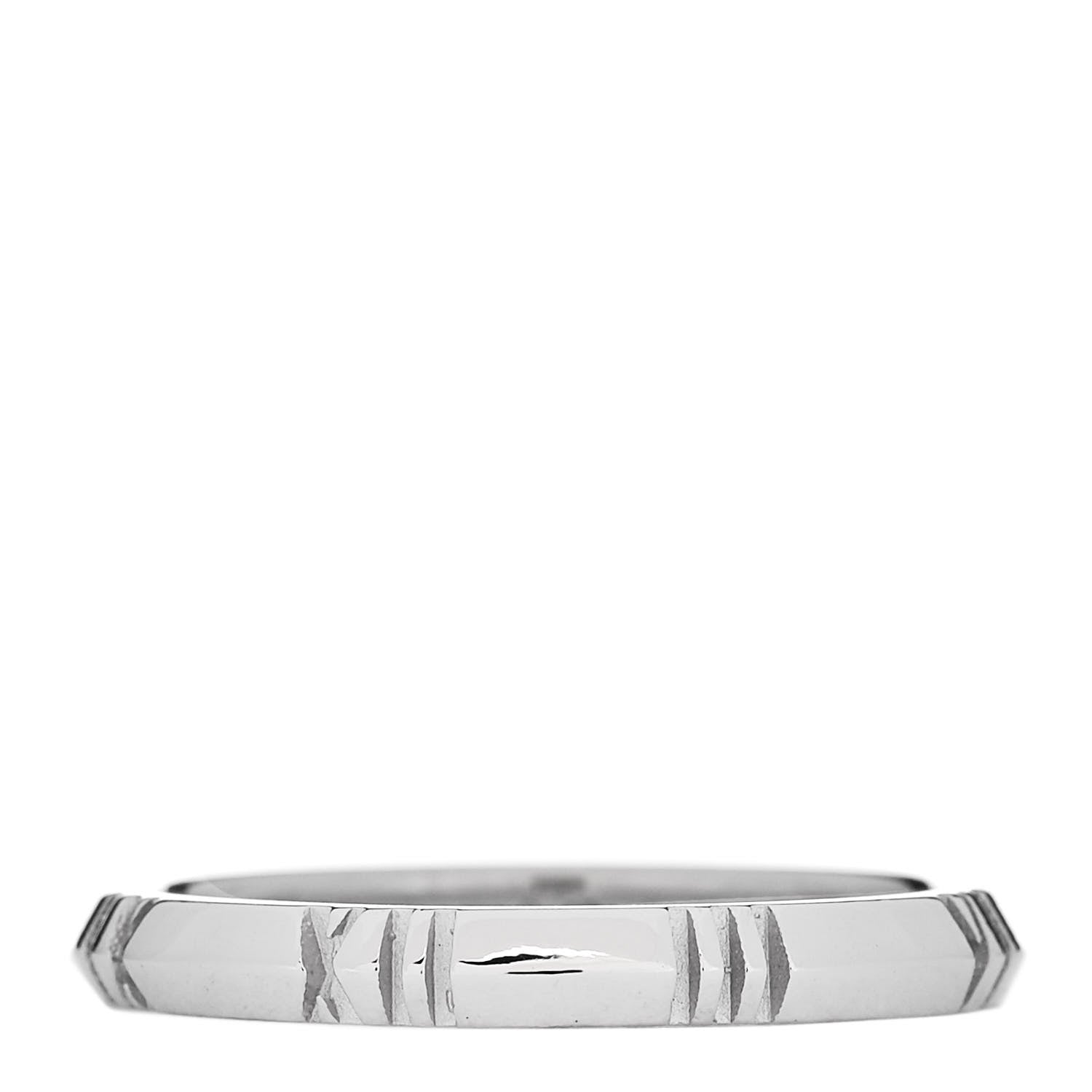 Tiffany 18K White Gold Atlas X Closed Narrow Ring 57 8 1 of 4