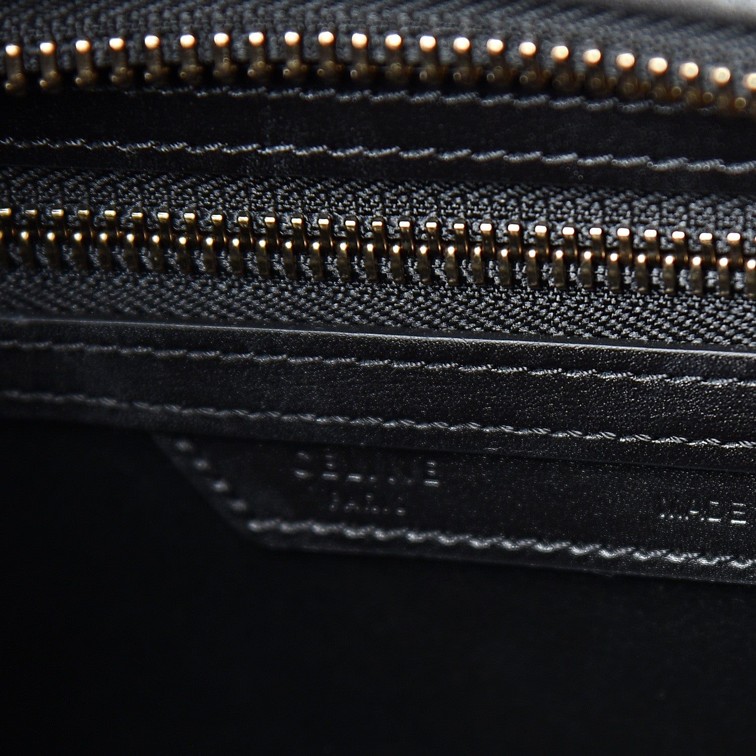 Celine Smooth Calfskin Multicolor Double Stitching Micro Luggage Black 7 of 13