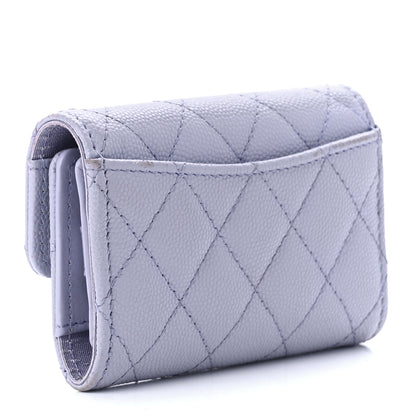 Chanel Caviar Quilted Classic 4 Key Holder Wallet Light Purple 2 of 10