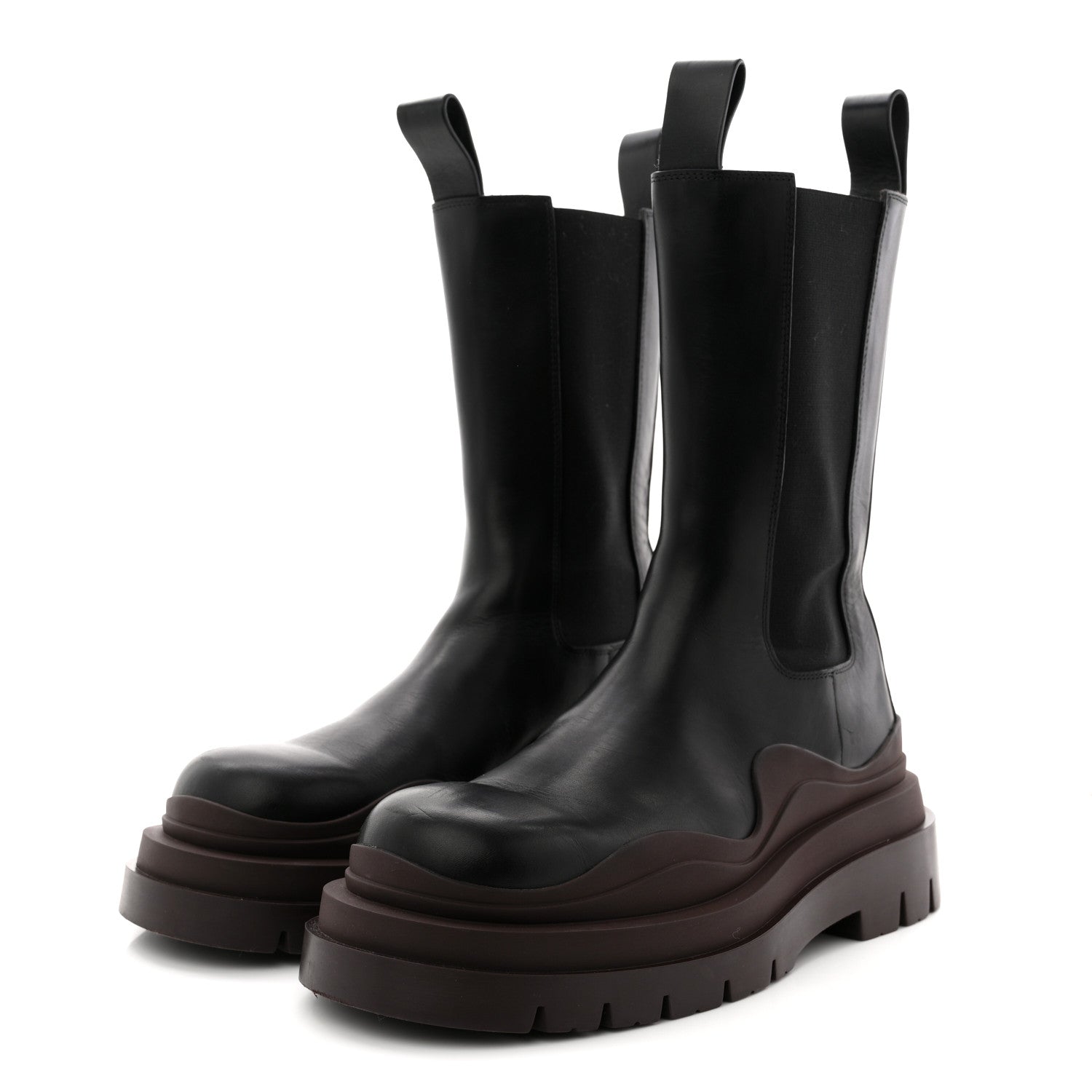 Bottega Veneta Calfskin The Lug Chelsea 55mm Boots 38 Black 4 of 12