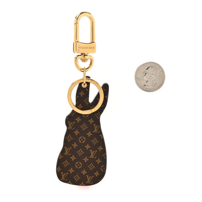 Louis Vuitton Calfskin Monogram LV Animals Bunny Bag Charm Key Holder Pale Pink 2 of 4