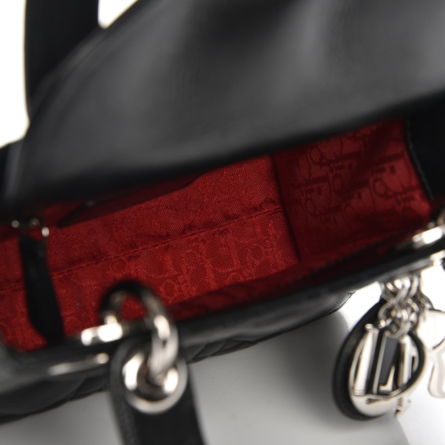 Lambskin Cannage Mini Lady Dior Black