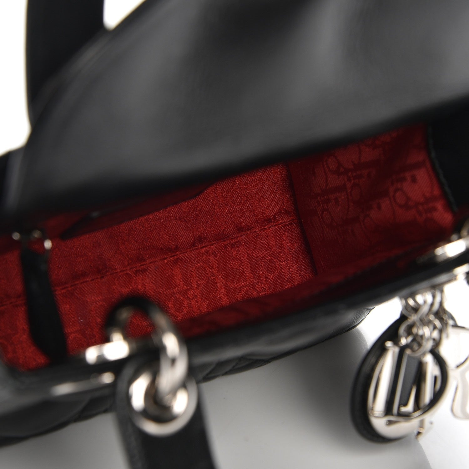 Christian Dior Lambskin Cannage Mini Lady Dior Black 6 of 8