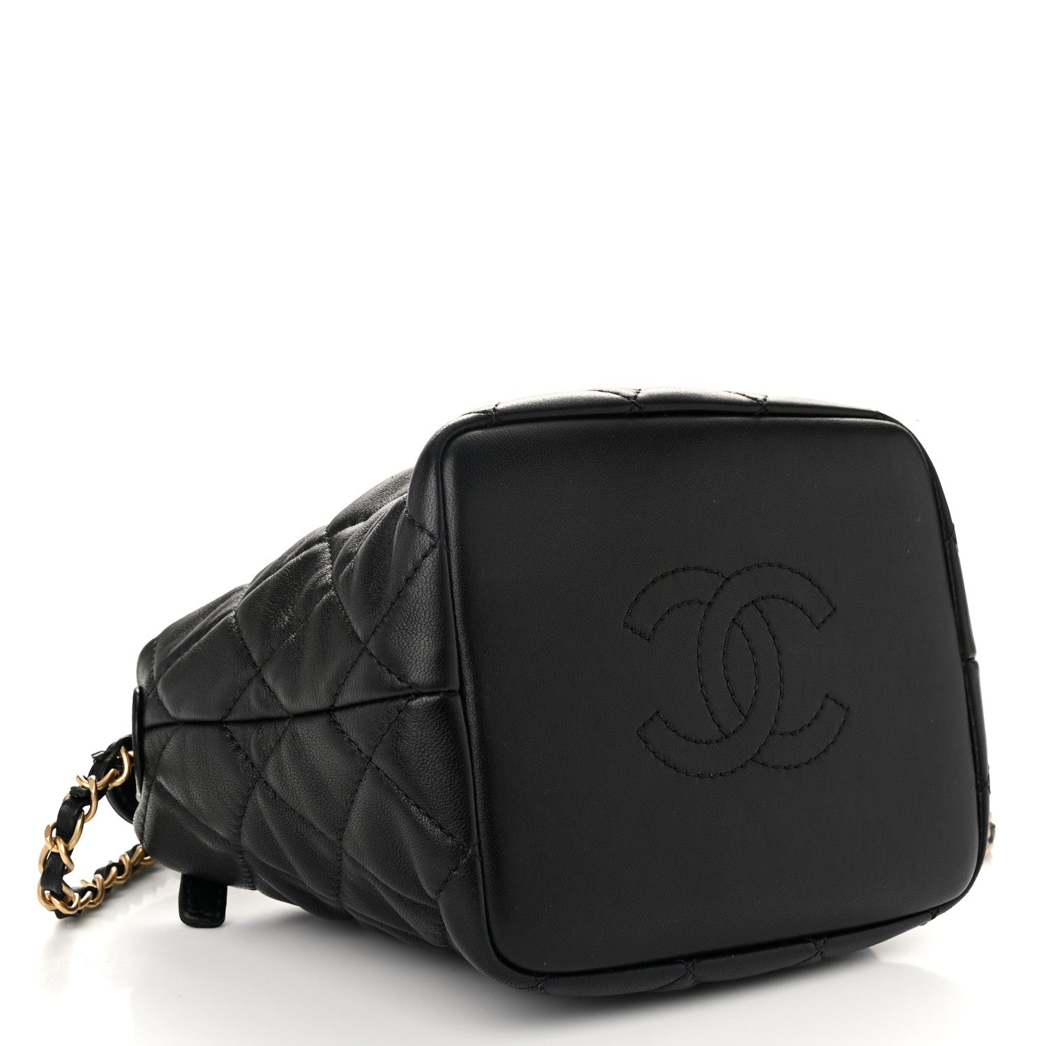 Chanel Lambskin Quilted Small Perfect Meeting Hobo Black 4 of 12