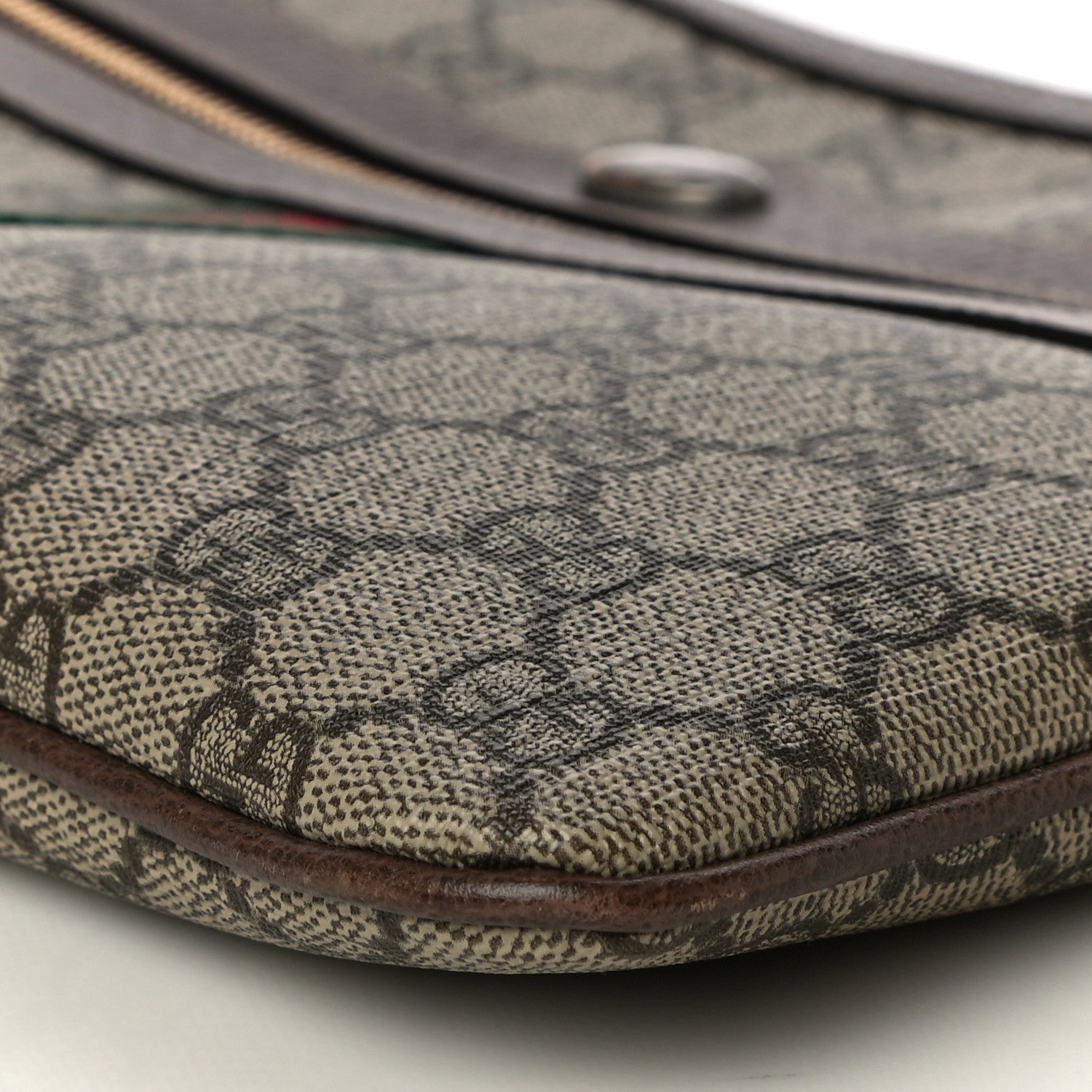 Gucci GG Supreme Monogram Large Ophidia Pouch Clutch Brown 10 of 10