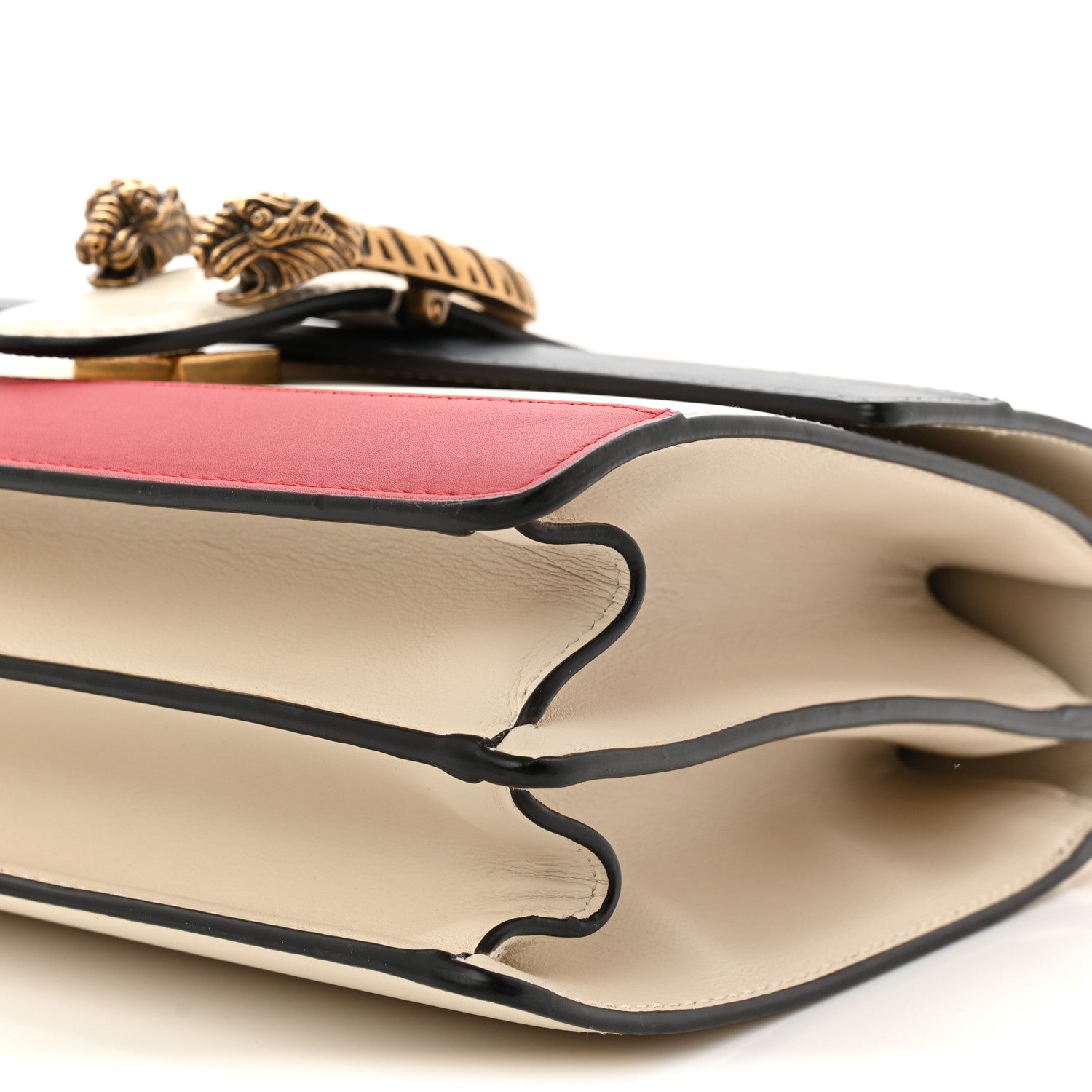 Gucci Calfskin Bamboo Web Medium Dionysus Top Handle Bag White