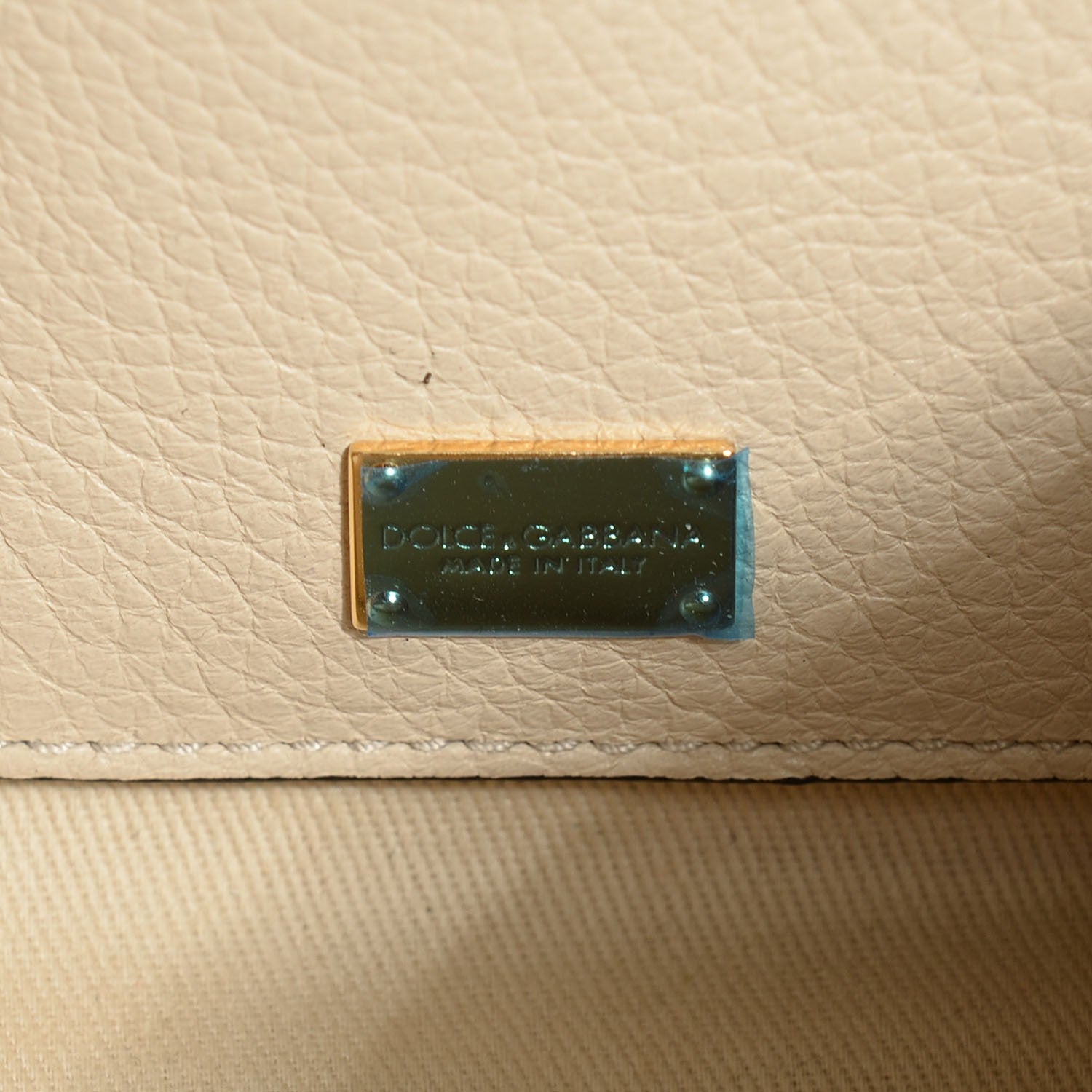 Dolce & Gabbana Calfskin Mini Miss Bonita Satchel Beige 6 of 7