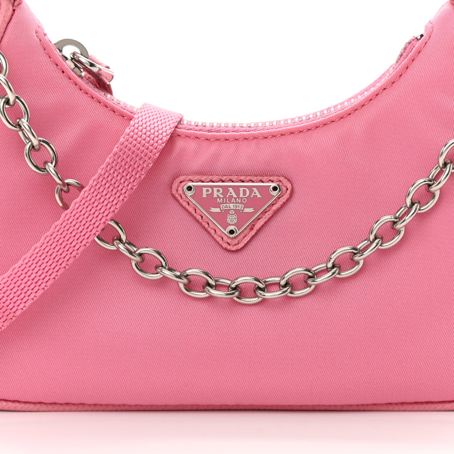 Tessuto Nylon Saffiano Mini Re-Edition 2000 Shoulder Bag Begonia