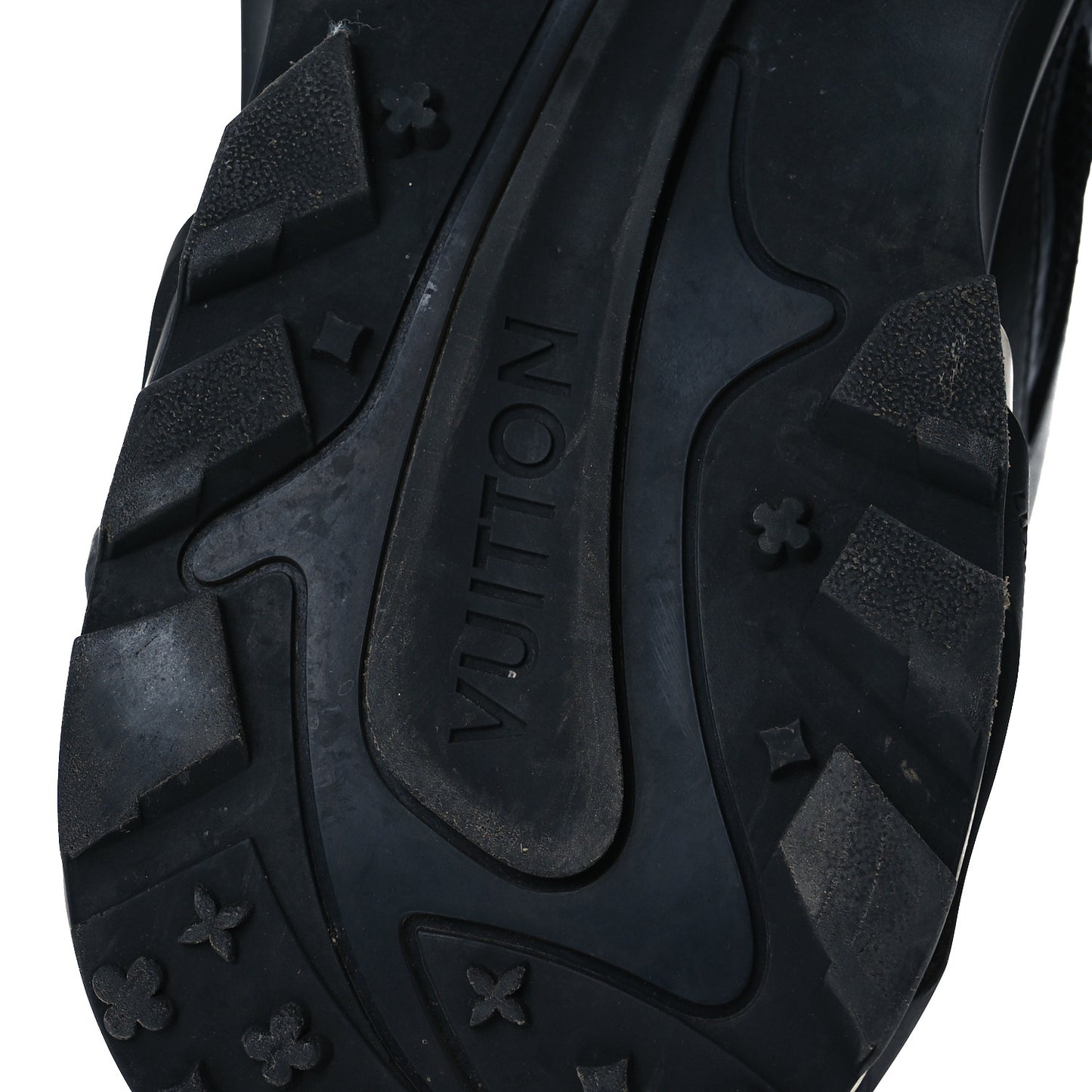 Canvas Mesh Mens LV Runner Tatic Sneakers 9.5 Black