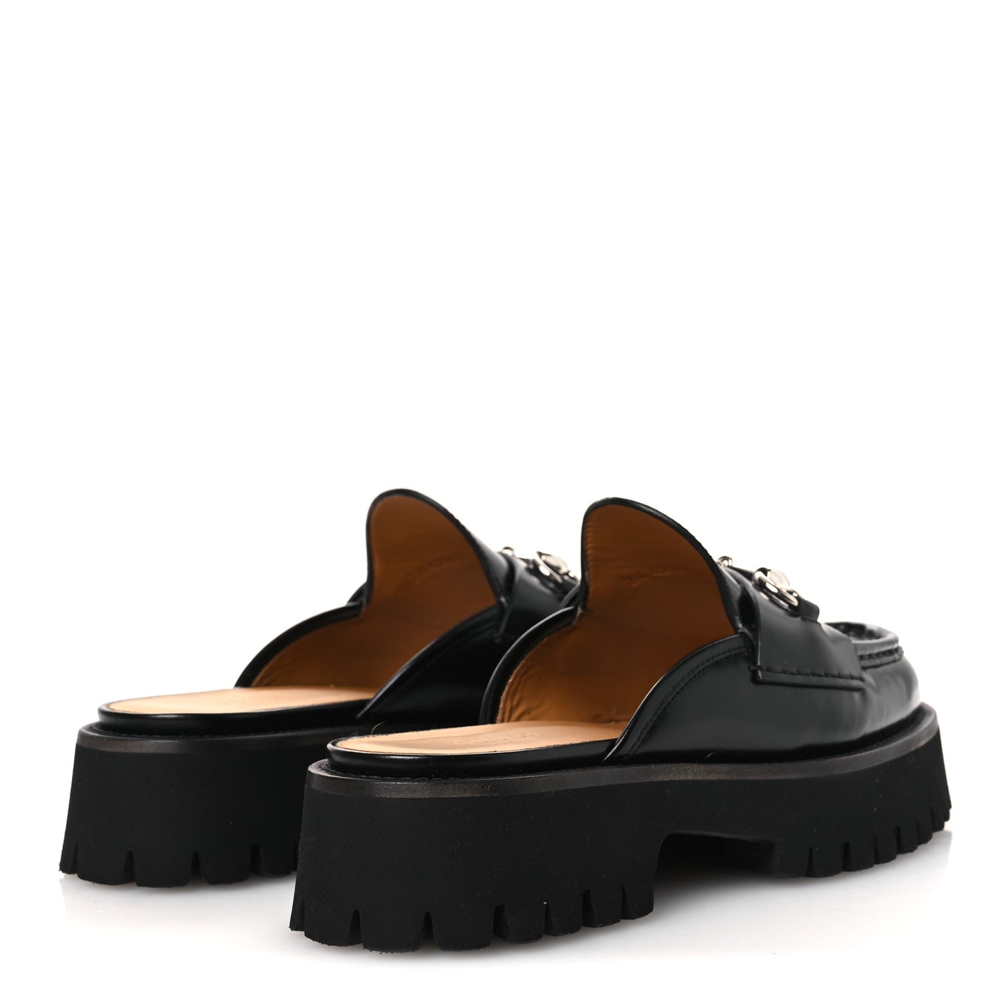 Cordovan Lux Womens Sylke Horsebit Platform Mules 37 Black