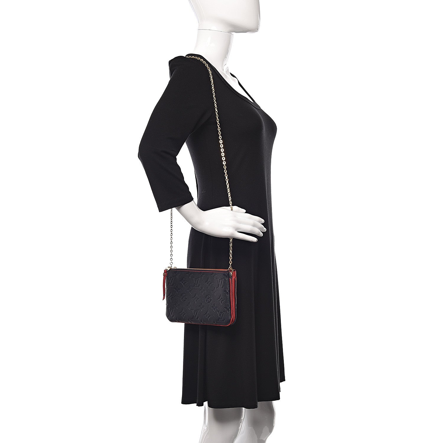 Louis Vuitton Empreinte Double Zip Pochette Marine Rouge 2 of 8