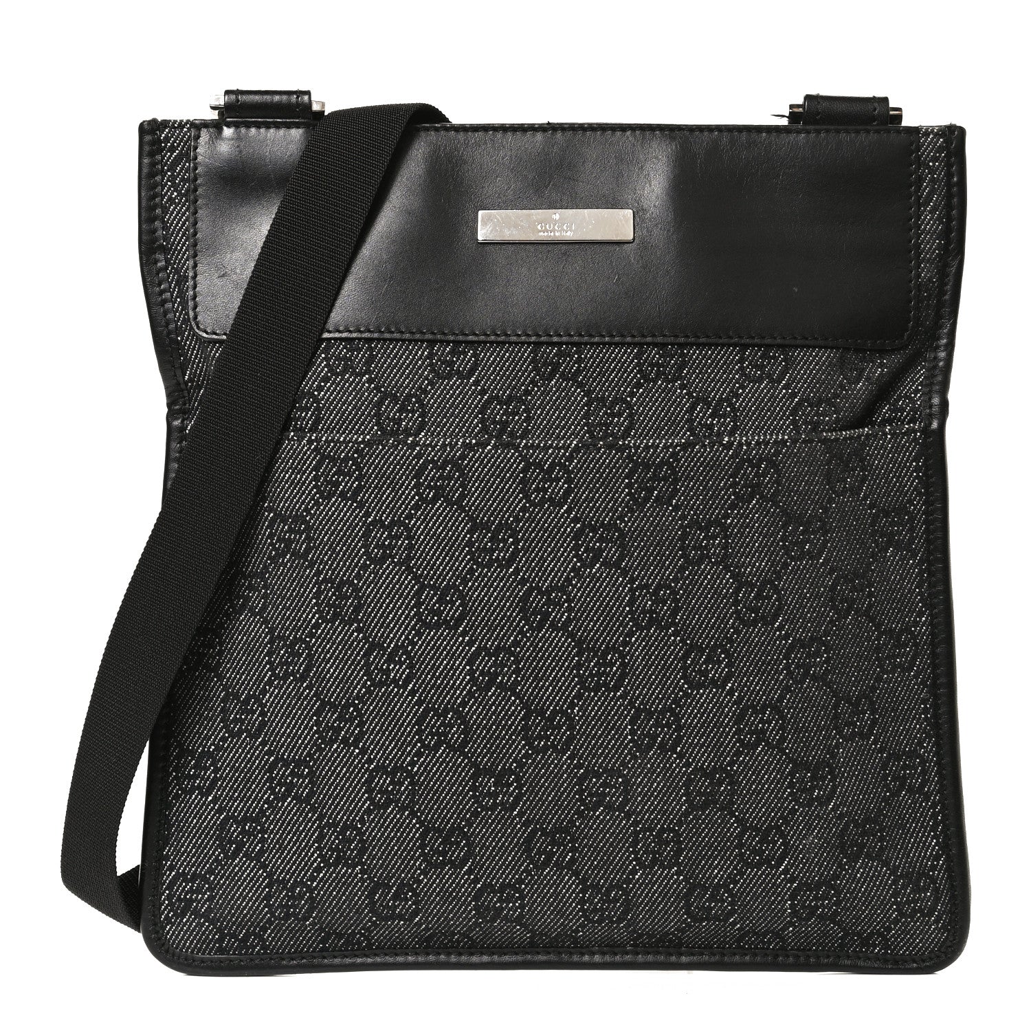 Gucci GG Monogram Web Crossbody Messenger Bag 1 of 11