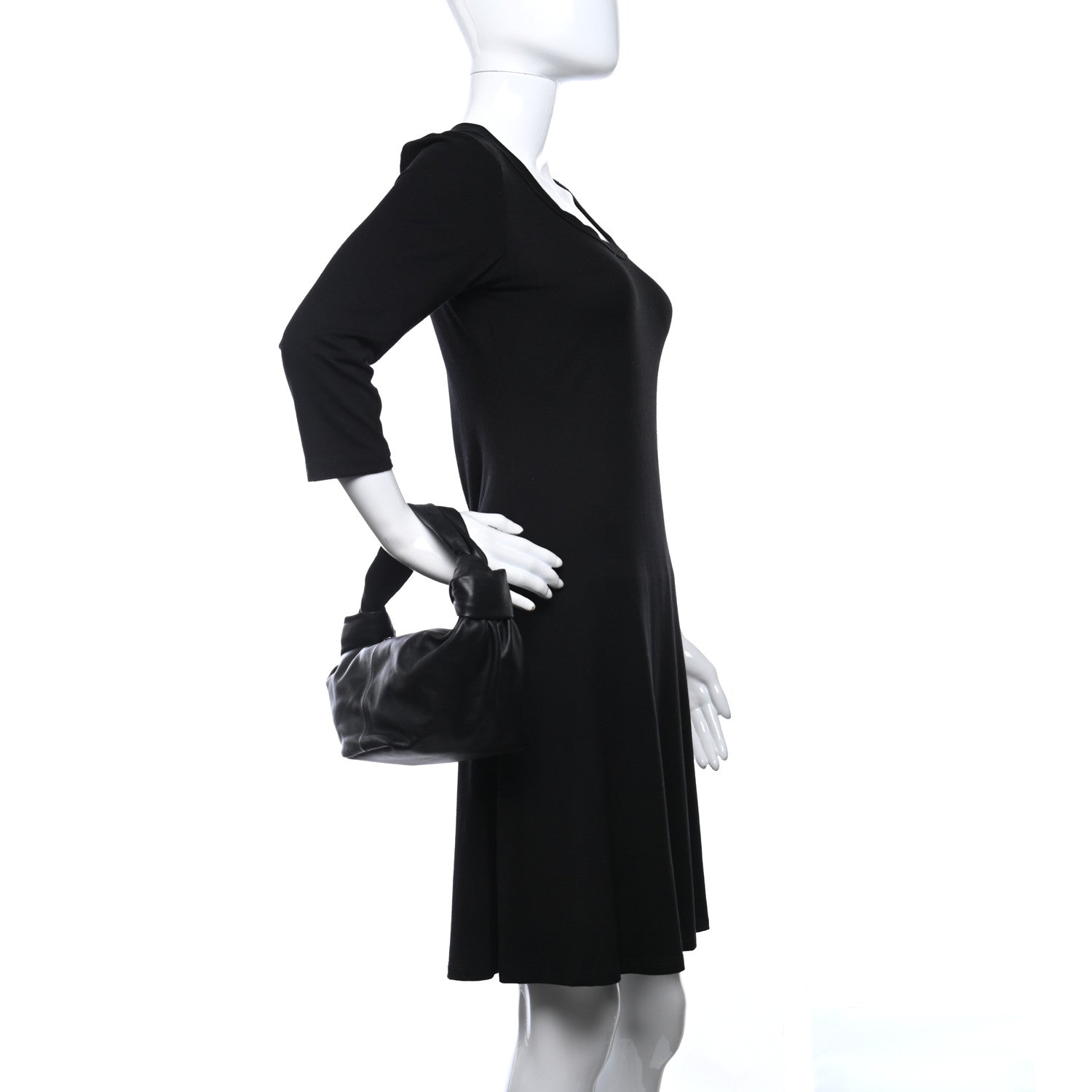 Bottega Veneta Nappa Mini Double Knot Bag Black 2 of 8