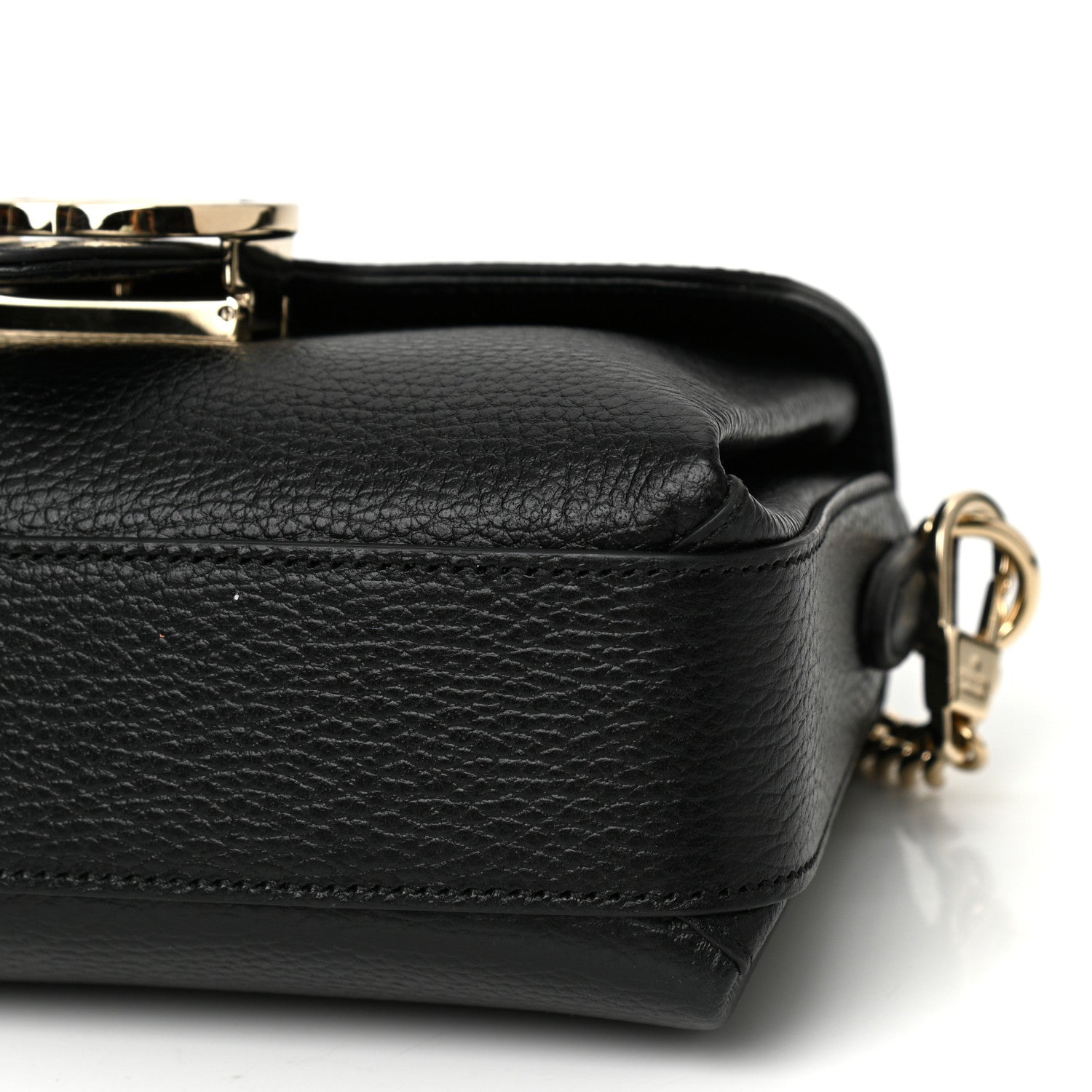 Gucci Dollar Calfskin Interlocking G Crossbody Bag Black 10 of 10