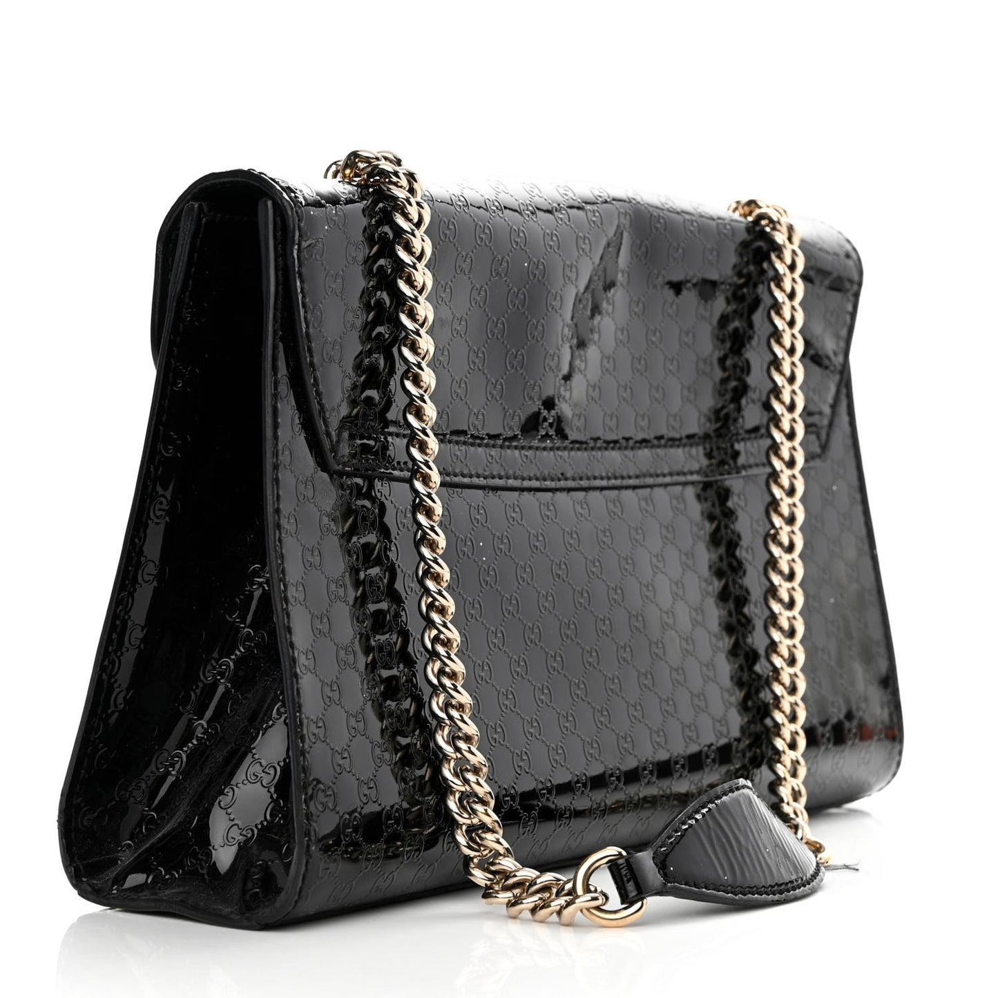 Shine Guccissima Medium Emily Chain Shoulder Bag Black