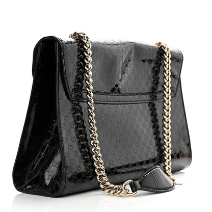 Gucci Shine Guccissima Medium Emily Chain Shoulder Bag Black 3 of 18
