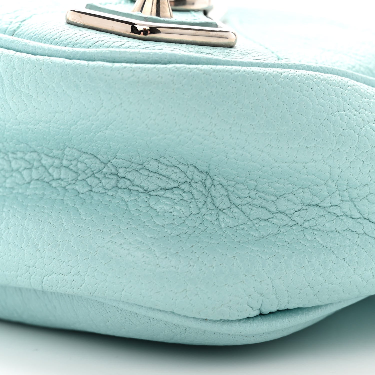 Balenciaga Chevre Silver Metallic Edge Hardware Hip Bleu Maldives 10 of 10