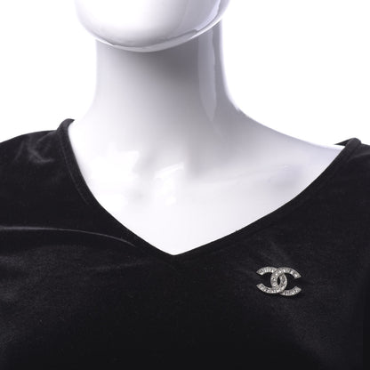 Chanel Baguette Crystal CC Small Brooch Silver 2 of 4