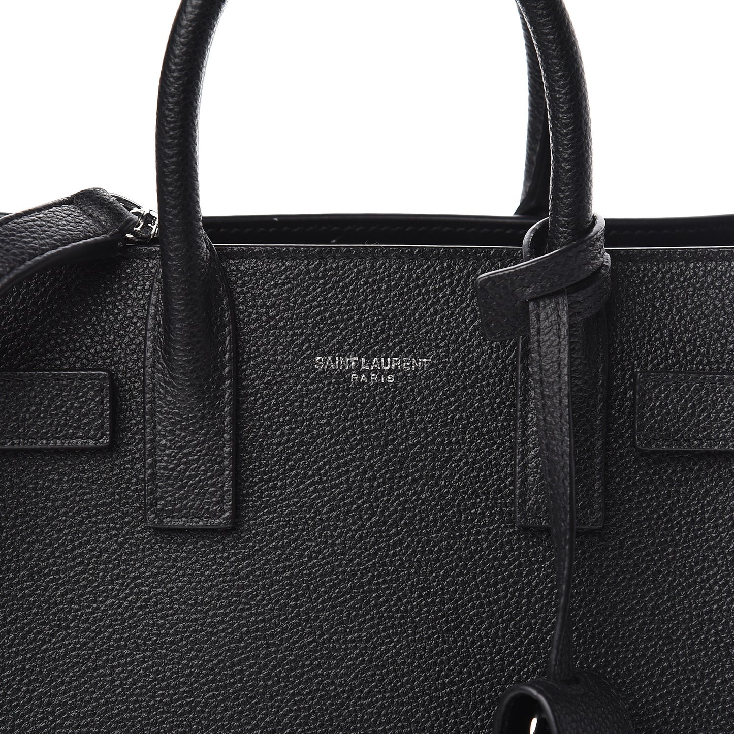 Grained Calfskin Nano Sac De Jour Black
