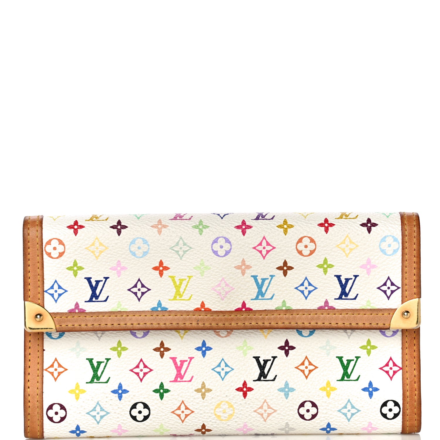 Louis Vuitton Monogram Multicolor Porte Tresor International Wallet White 7 of 23