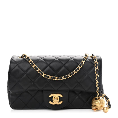 Chanel Lambskin Quilted Mini Rectangular Pearl Crush Flap Black 1 of 9