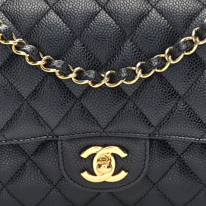 Chanel Caviar Quilted Medium Double Flap Black 8 of 11