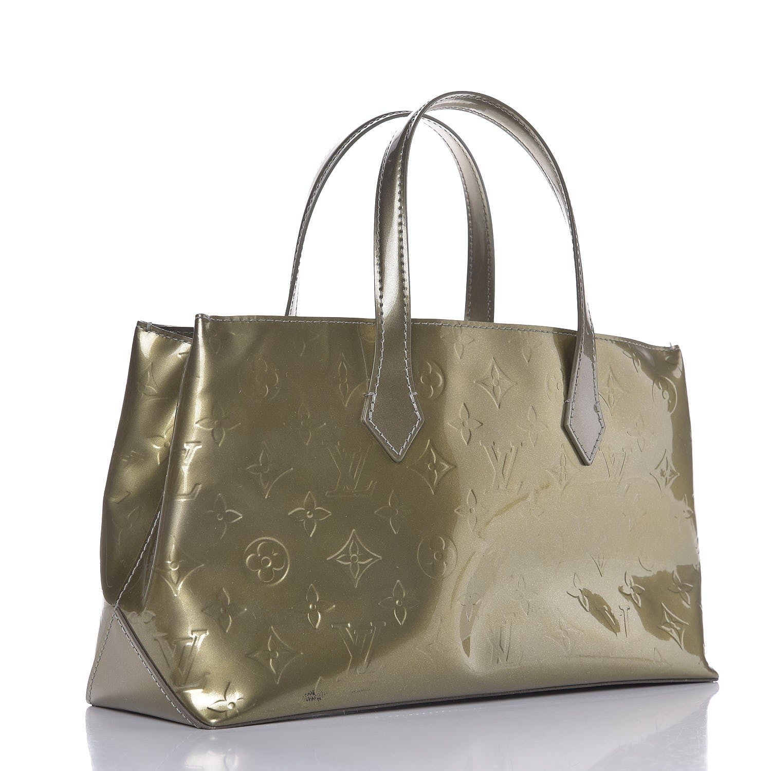 Louis Vuitton Vernis Wilshire PM Gris Art Deco 3 of 11