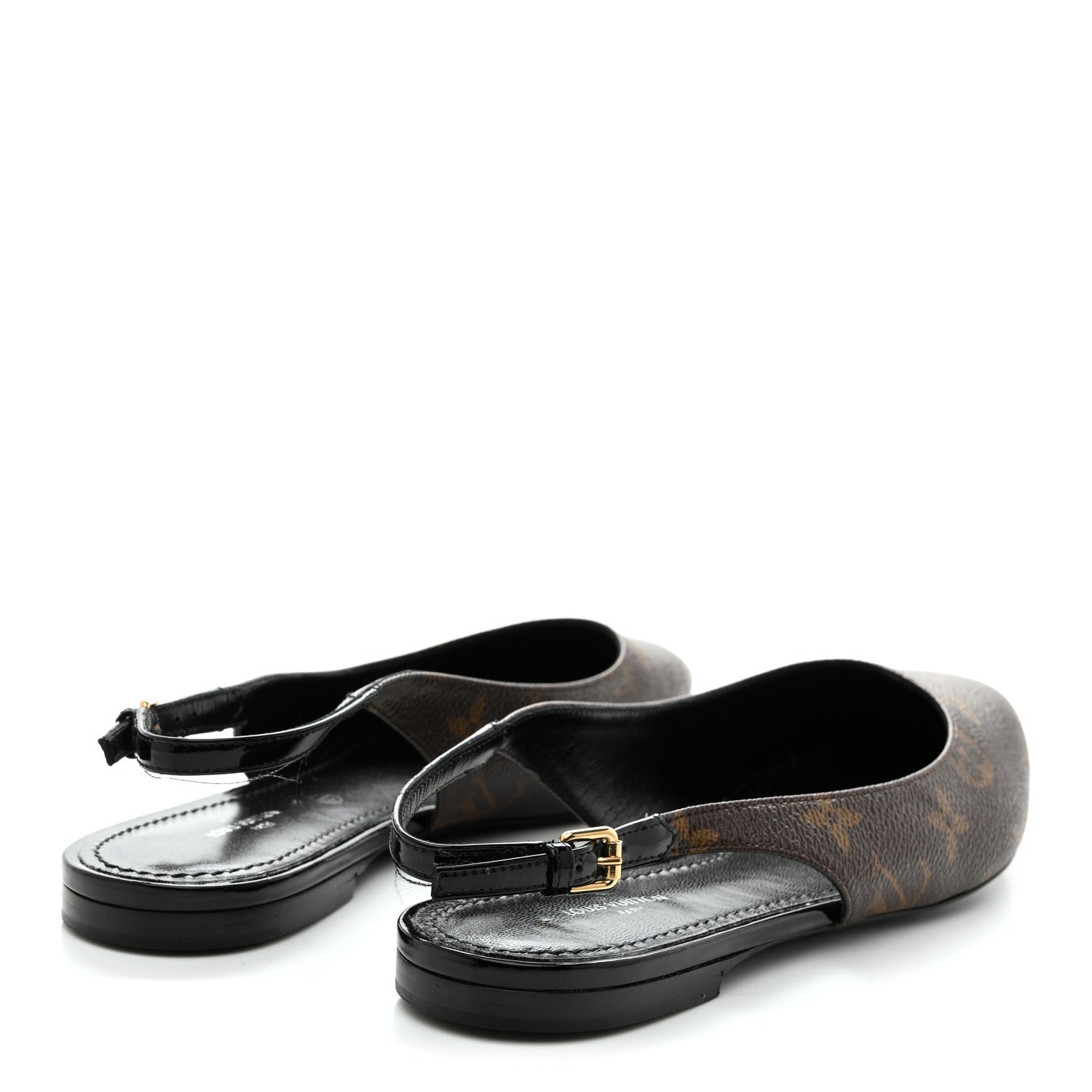 Louis Vuitton Patent Monogram Cherie Slingback Ballerina Flats 37 5 of 12