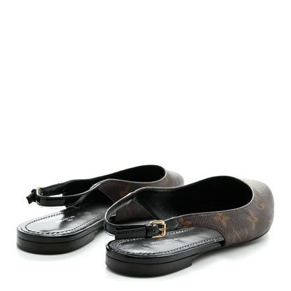 Louis Vuitton Patent Monogram Cherie Slingback Ballerina Flats 37 5 of 12