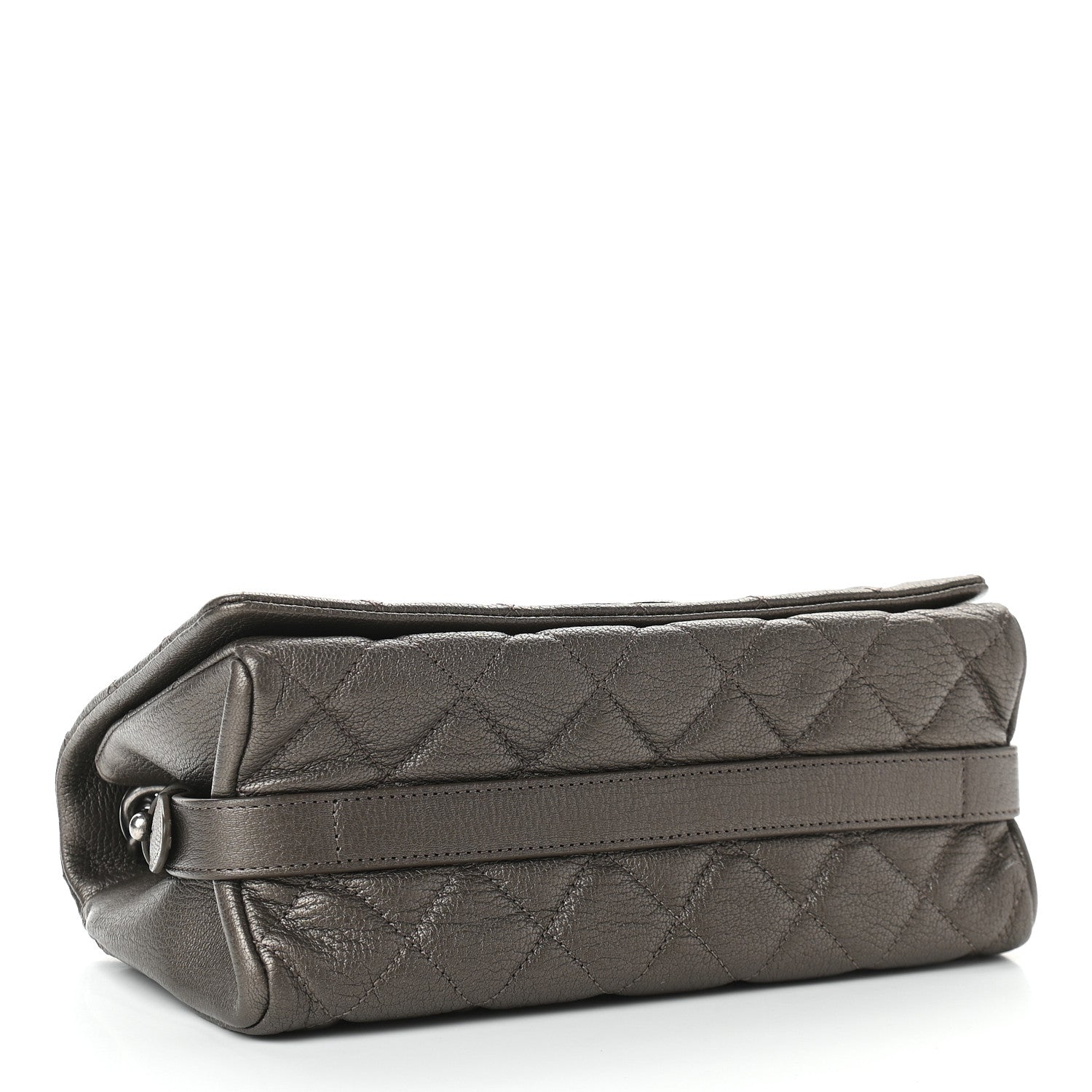Chanel Metallic Goatskin Quilted Medium City Rock Flap Silver 4 of 9