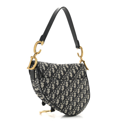Christian Dior Oblique Saddle Bag Blue 3 of 11