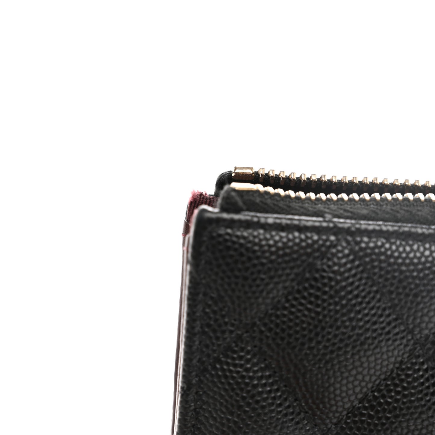 Caviar Quilted Key Holder Case Black