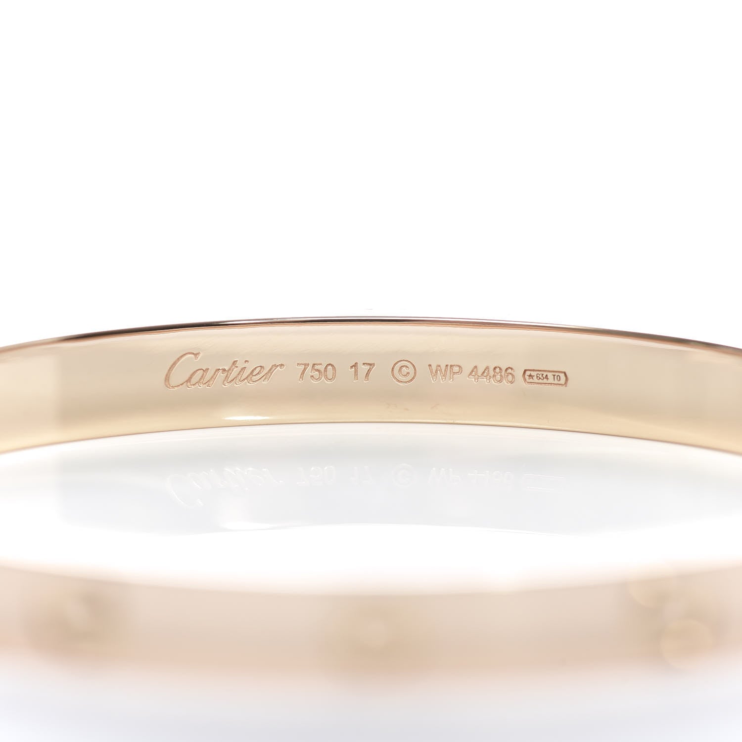 Cartier 18K Pink Gold LOVE Bracelet 17 4 of 5