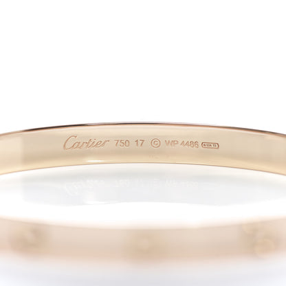 Cartier 18K Pink Gold LOVE Bracelet 17 4 of 5