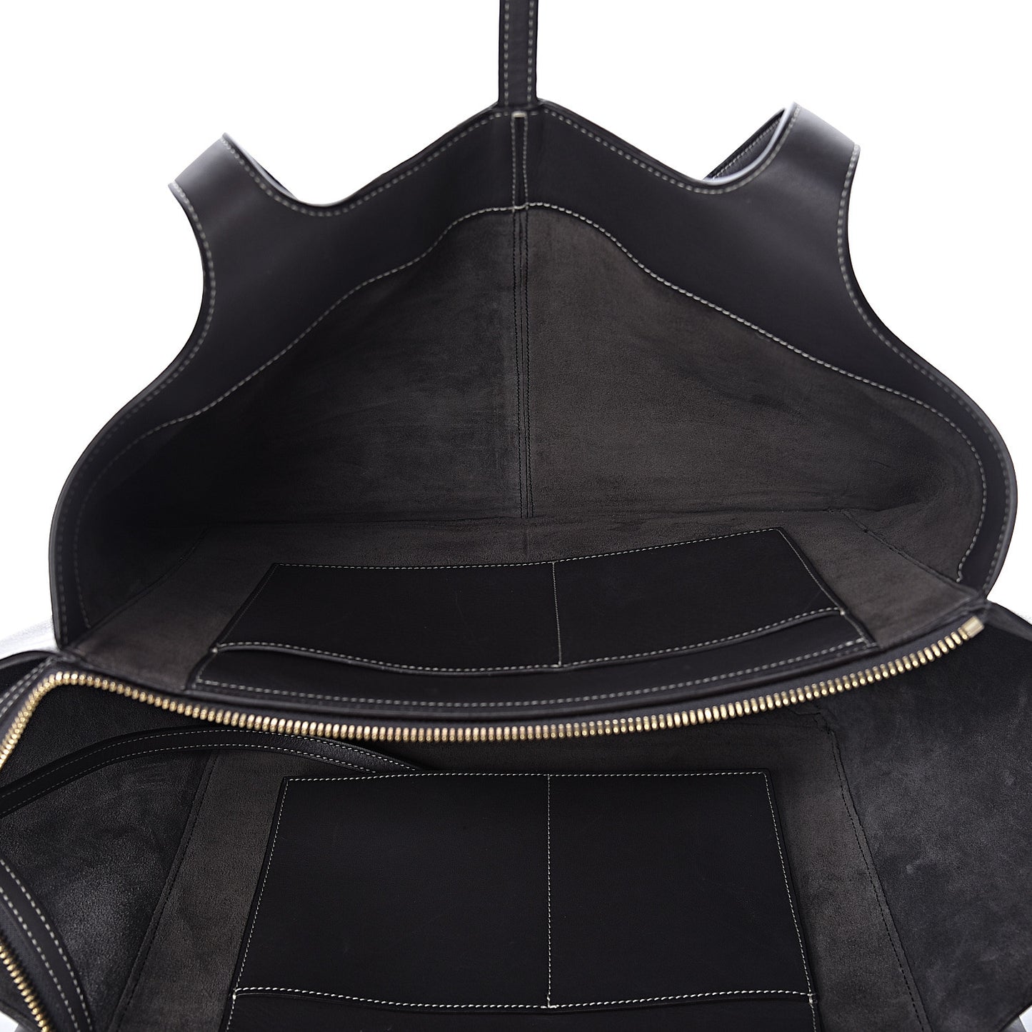 Calfskin Medium Tri-Fold Shoulder Bag Anthracite