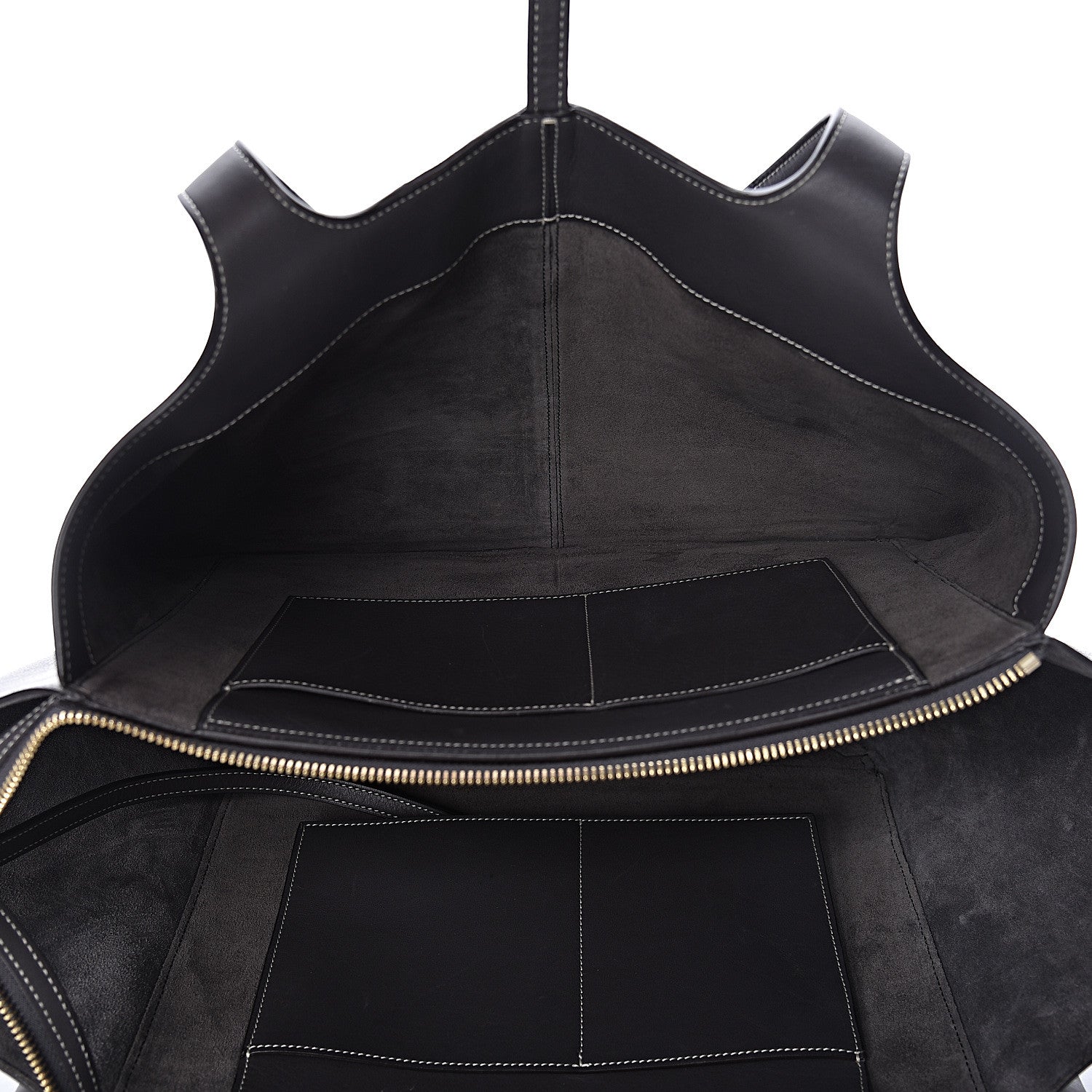 Celine Calfskin Medium Tri-Fold Shoulder Bag Anthracite 5 of 11