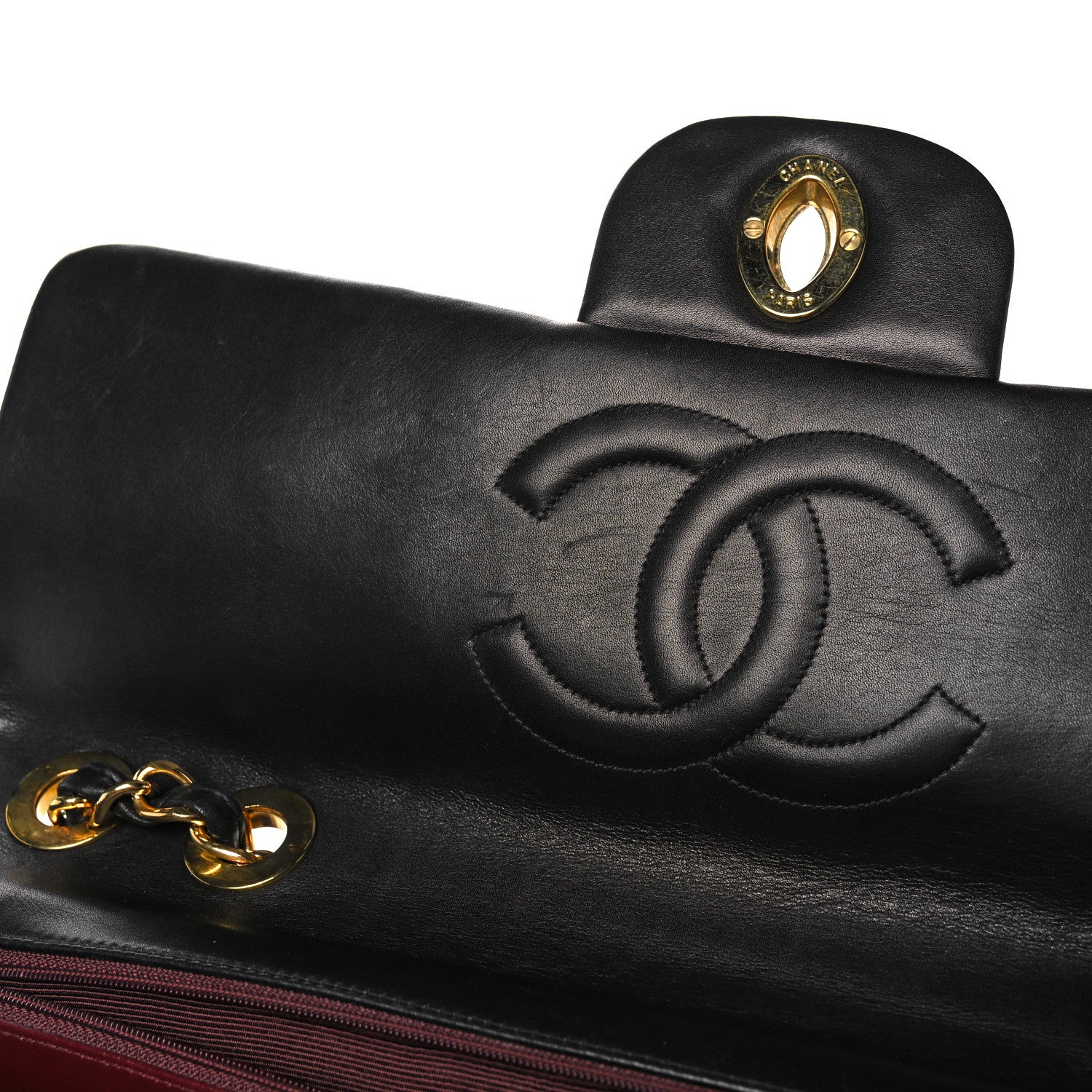 Chanel Lambskin Quilted XL Jumbo Single Flap Black 15 of 16