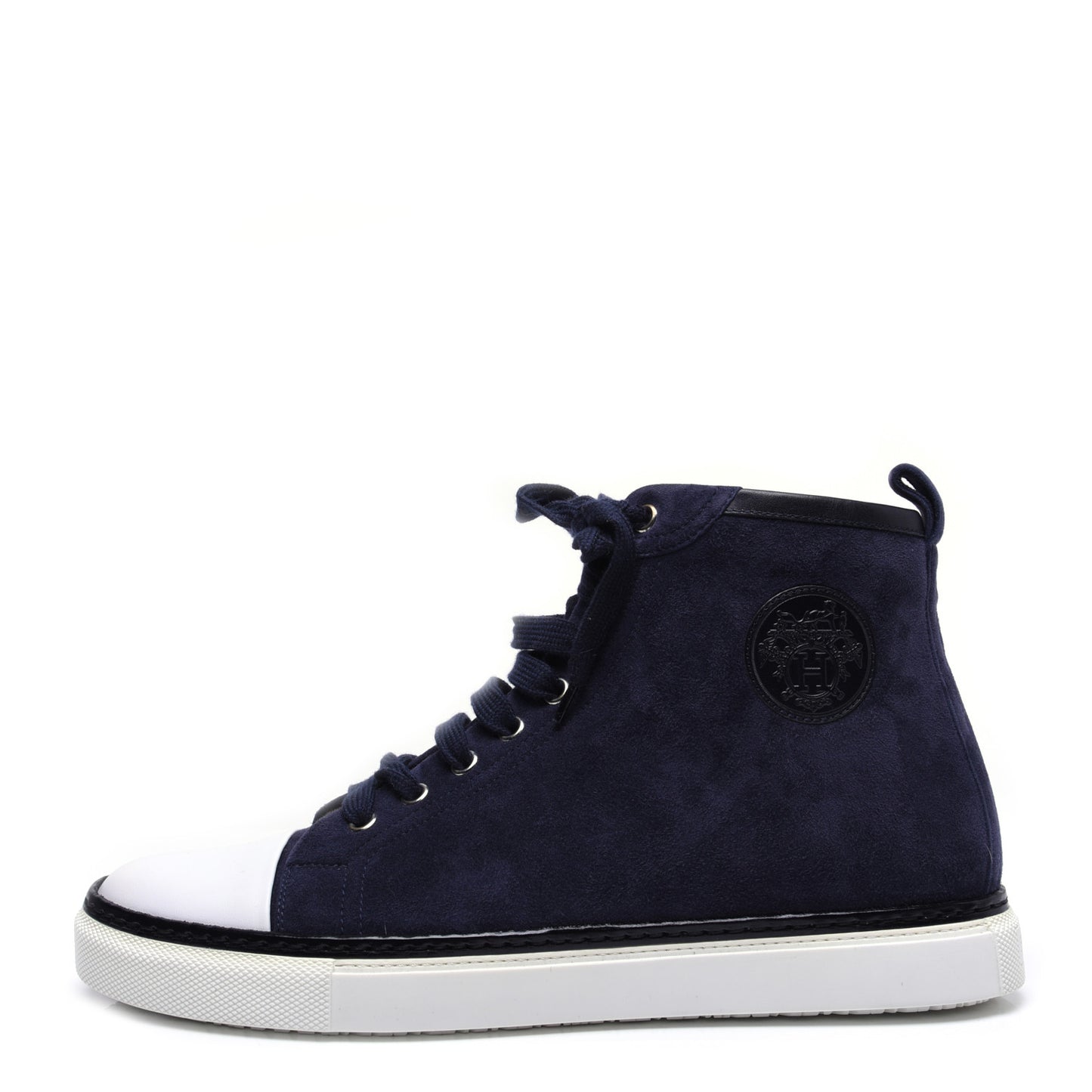 Suede Mens Jimmy High Top Sneakers 40.5 Navy Blue
