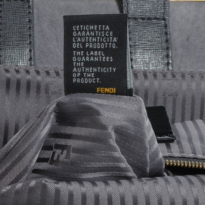 Fendi Vitello Elite Large 2Jours Tote Grigio Grigio Chiaro 9 of 9