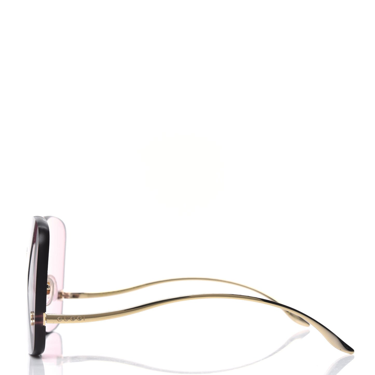 Rimless Sunglasses GG0352S Gold Flash Pink
