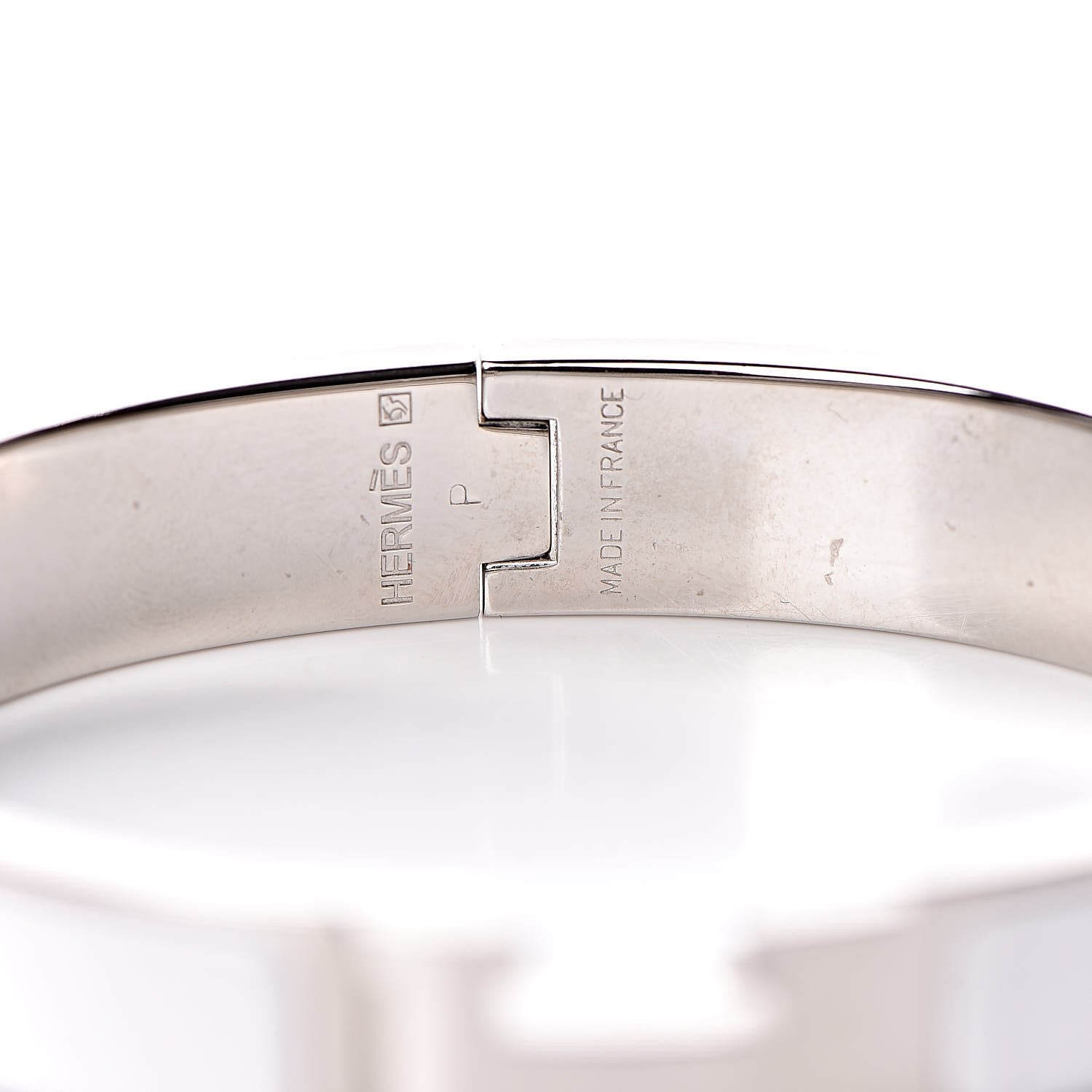 Hermes Enamel Narrow Clic Clac H Bracelet GM White 4 of 4