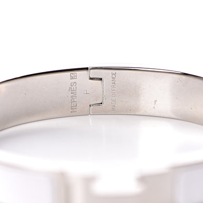 Hermes Enamel Narrow Clic Clac H Bracelet GM White 4 of 4