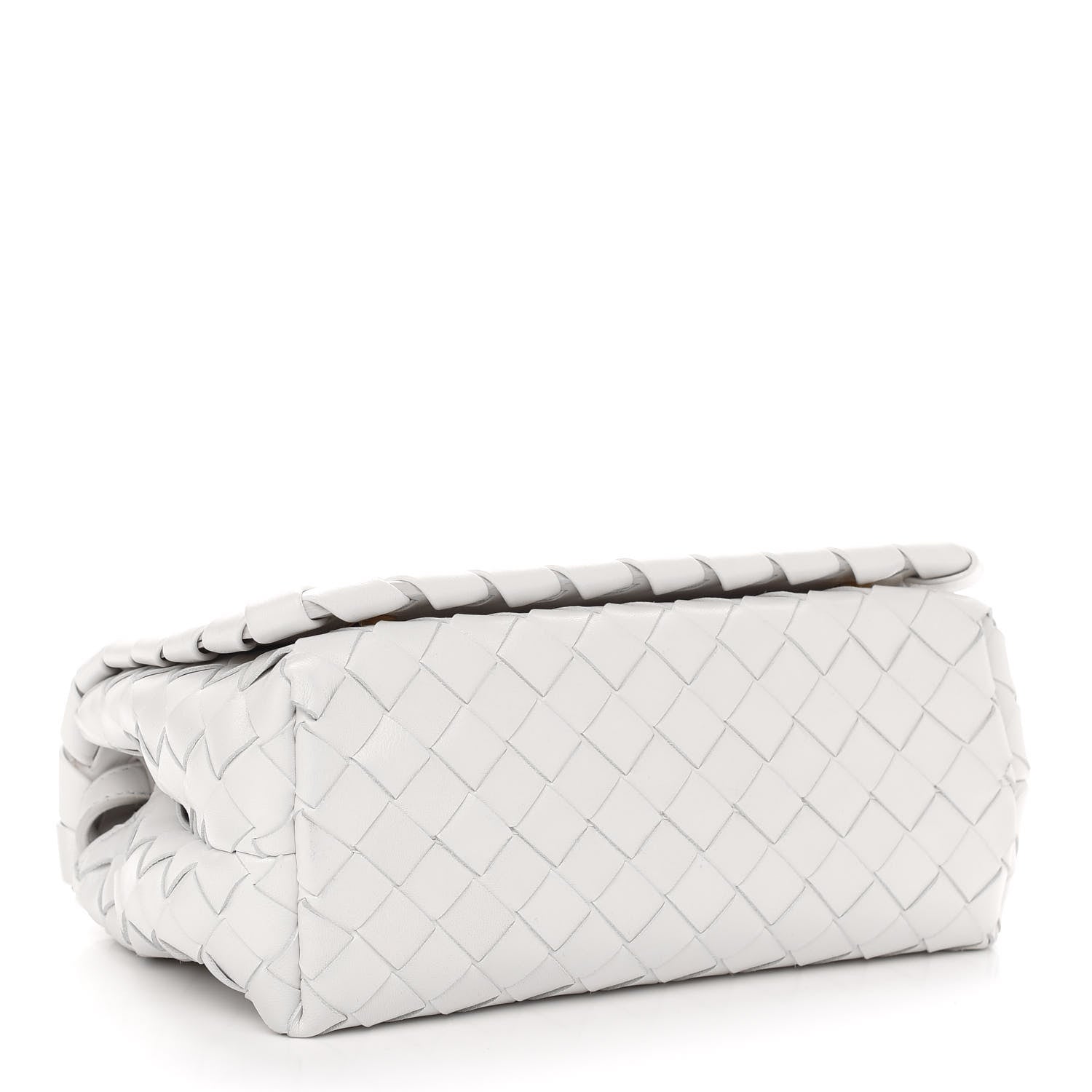 Bottega Veneta Nappa Intrecciato Shoulder Bag White 4 of 13