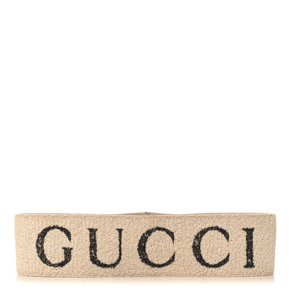 Gucci Cotton Elastic Gucci Logo Headband White 1 of 4