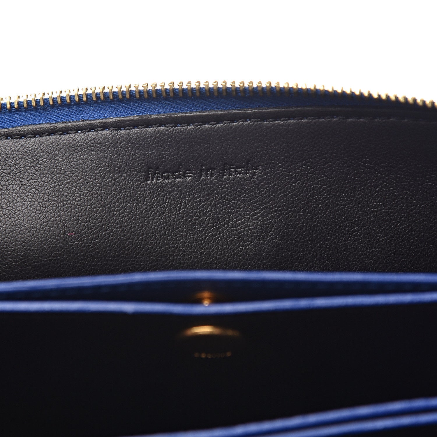 Celine Lambskin Solo Trio Cosmetic Pouch Indigo 6 of 7