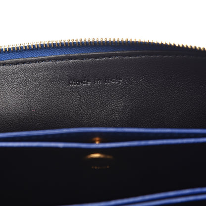 Celine Lambskin Solo Trio Cosmetic Pouch Indigo 6 of 7