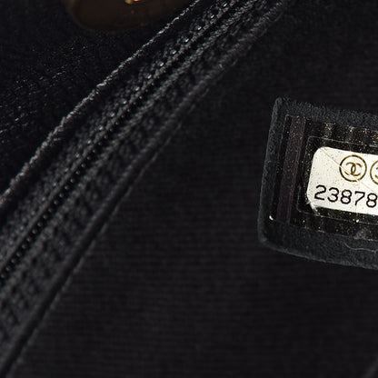 Chanel Crumpled Grained Calfskin Zip and Carry Shopping Tote Black 7 of 14