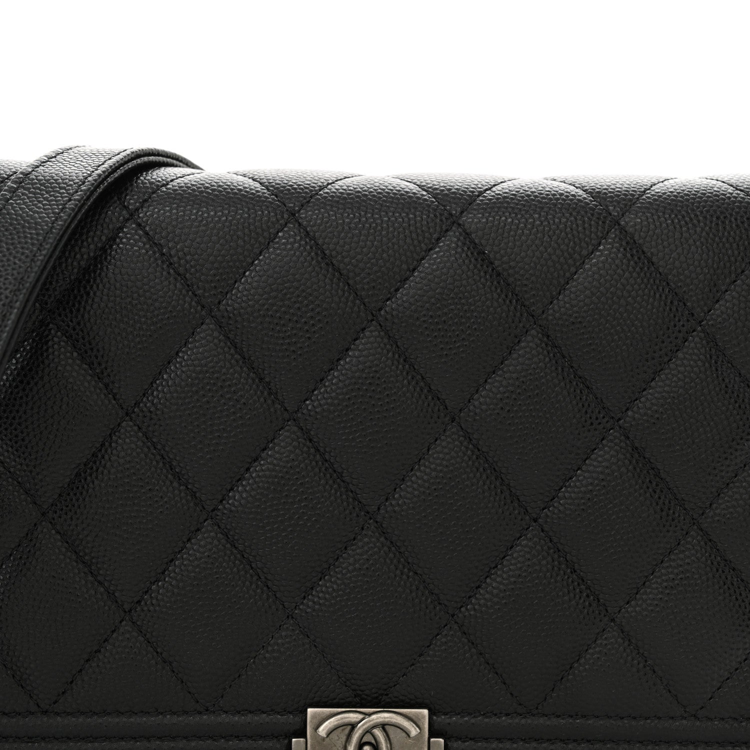Chanel Caviar Quilted Boy Wallet On Chain WOC Black 9 of 14