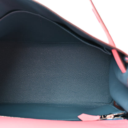 Hermes Evercolor Verso Kelly Retourne 28 Rose D'Ete Cobalt 4 of 11